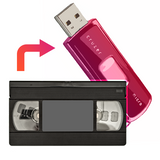 Transfer Camcorder, Mini DV, Hi8, VHS, VHS-C, VHS-S, Betamax, Video 8 to Digital USB Stick